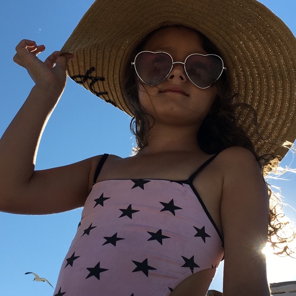 Girls Star Print one piece Swimsuit. - Picture 4 of 4